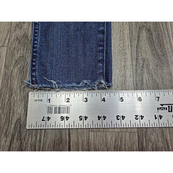 Madewell Jeans Womens 27 Blue High-Rise Skinny Raw Hem Stretch Denim - Picture 14 of 14